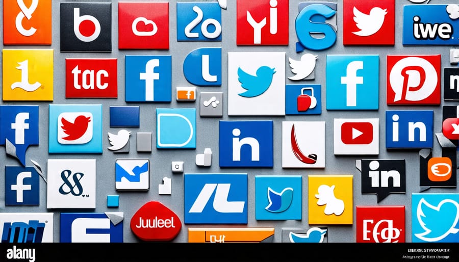 Logos of LinkedIn, Opportunity, Meetup, Xing, Viadeo, Ryze, and Biznik