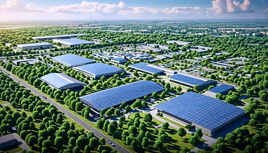 Modern buildings and facilities of an innovation center