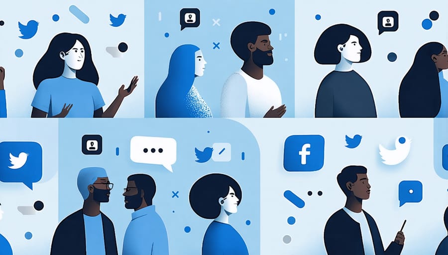 Supporters interacting with a fundraising campaign across different social media channels