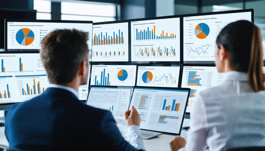 Team of analysts reviewing Canadian market research data and graphs