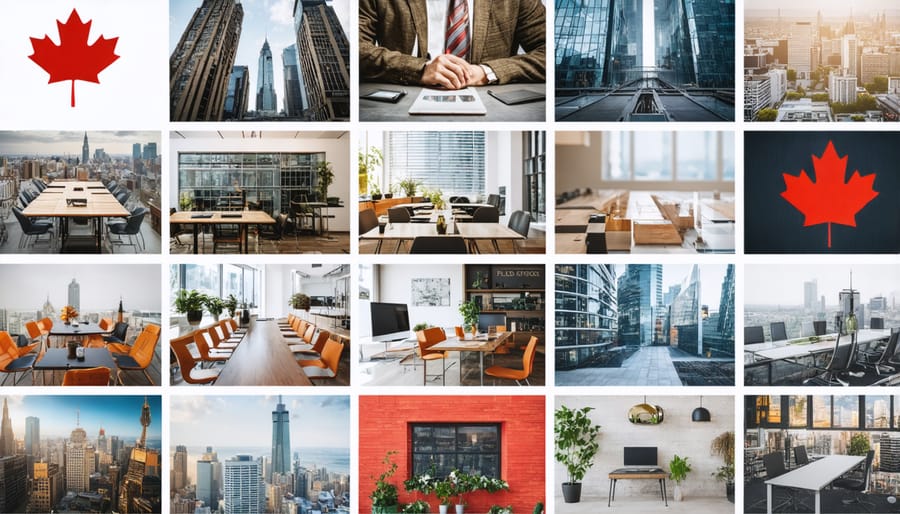 Montage showing various Canadian businesses that achieved success through the 8(a) program