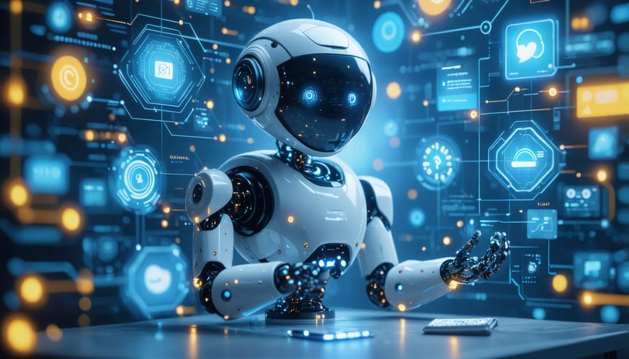 AI chatbot interface demonstrating customer service automation