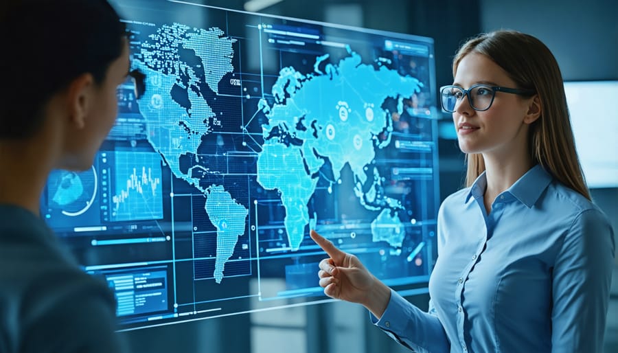 Business professionals participating in digital skills development workshop