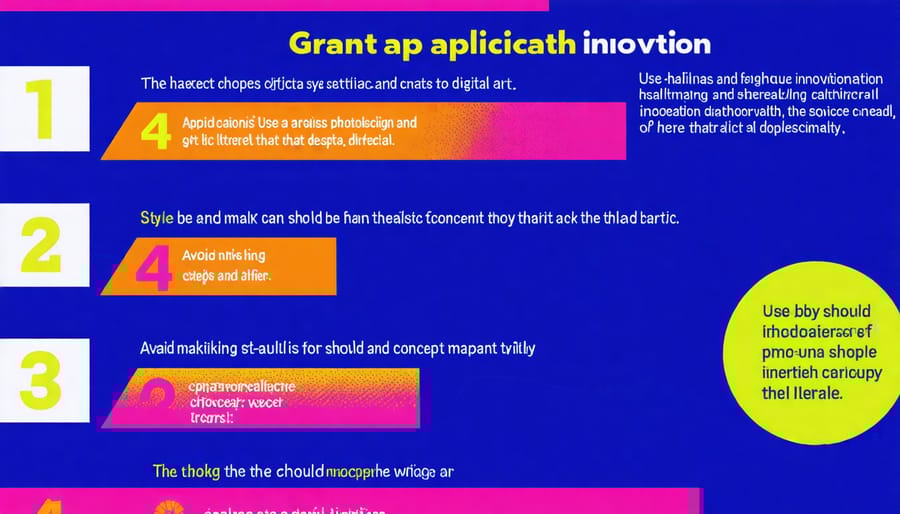 Visual flowchart of healthcare innovation funding application steps and requirements