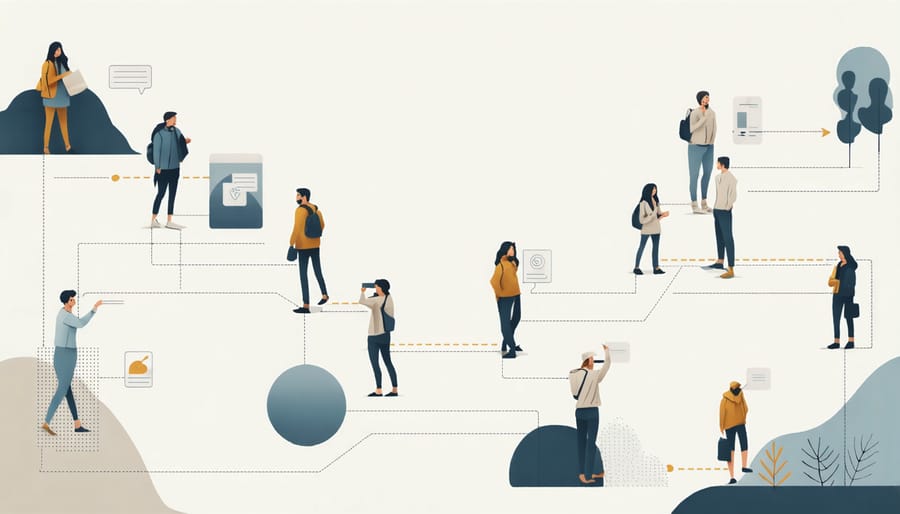 Diagram showing personalized digital customer journey with multiple interaction points