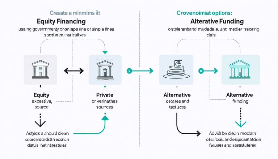 Visual representation of various startup funding options in Canada