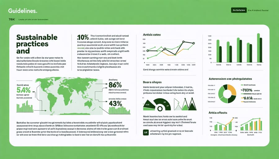 Graph illustrating positive correlation between sustainability initiatives and financial performance