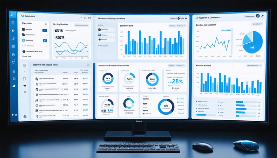 Interactive dashboard displaying virtual entrepreneurship tools, metrics, and resources