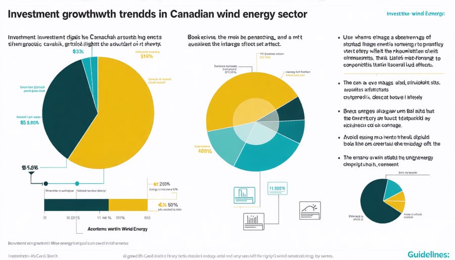 Data visualization of wind energy investment trends and projections in Canada