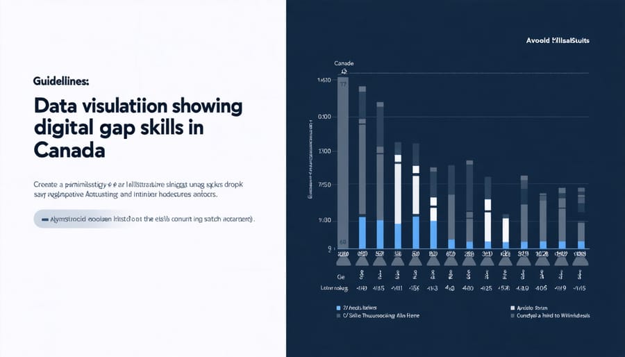 Infographic displaying key digital skills shortages in Canadian workforce