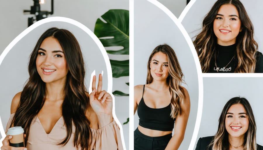 Canadian social media influencers displaying various products across different social media platforms