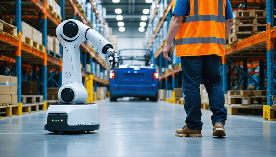 Human-robot collaboration demonstrating modern workplace integration