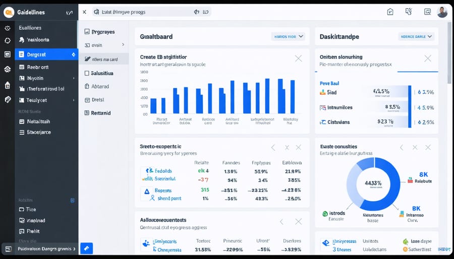 Screenshot of digital upskilling platform with employee progress metrics