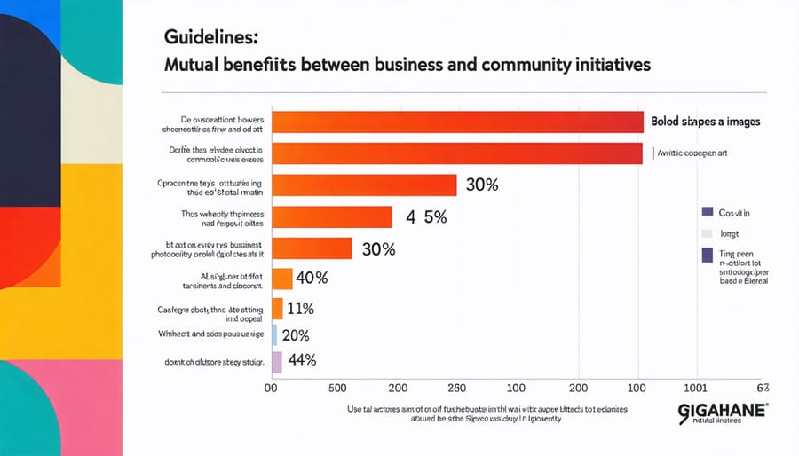 Data visualization of positive outcomes for both business and community stakeholders