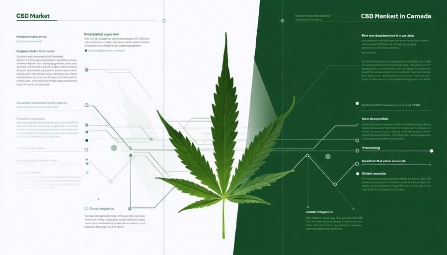 Graph showing Canadian CBD market size and growth projections from 2020-2025