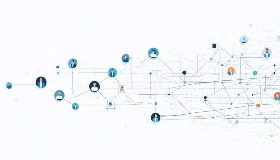 Data visualization showing machine learning analysis of customer shopping behavior patterns
