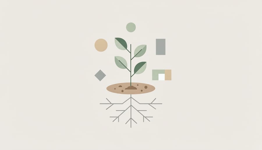 Close-up of hands planting a seedling in dark soil to symbolize sustainable business growth